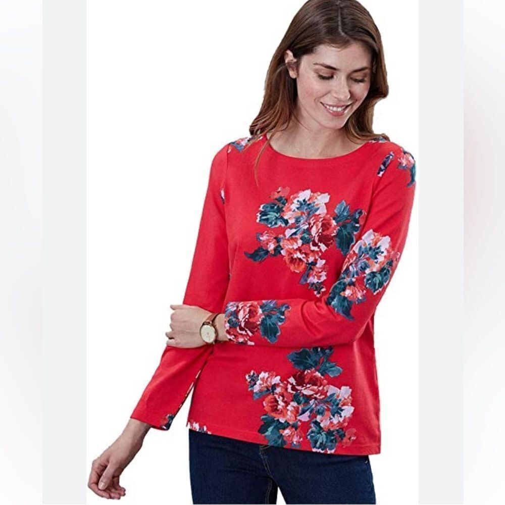 Joules Harbour Print Long Sleeve 100% cotton Jersey top size 4- never worn! NWOT